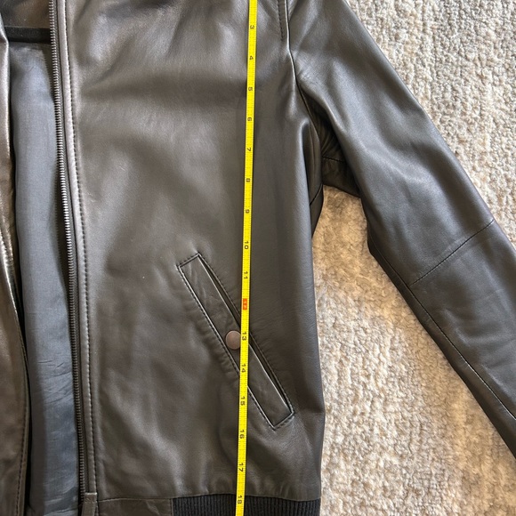 Y3 lamb skin leather hoodie bomber jacket - Picture 9 of 11